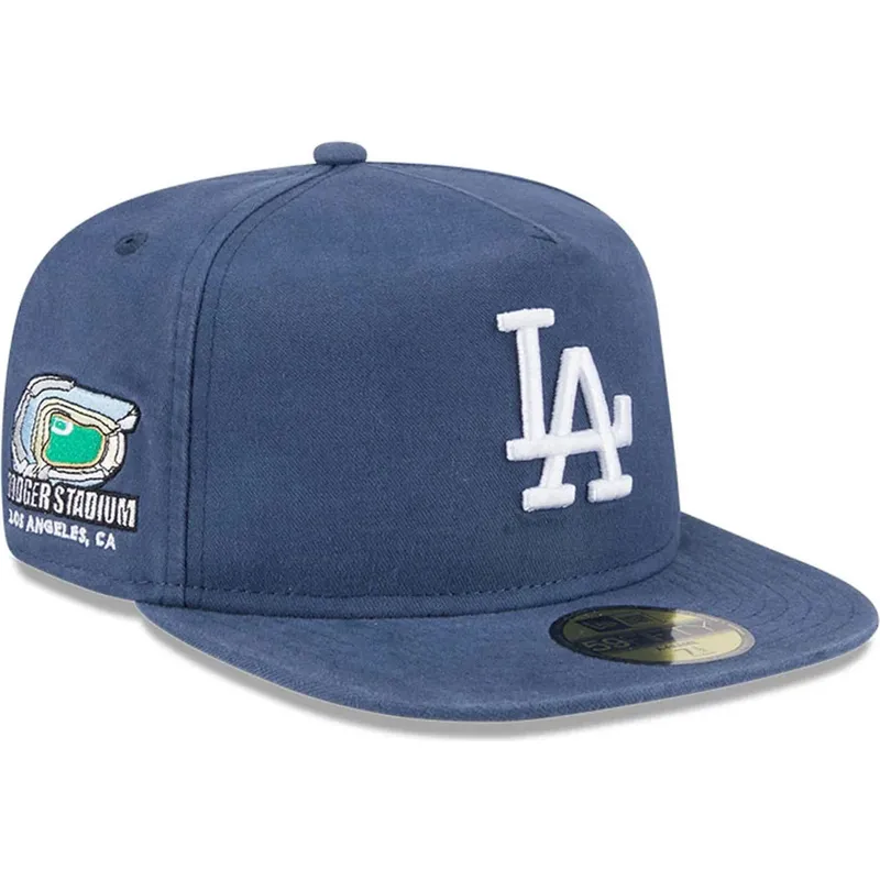 platt-bla-justerad-keps-59fifty-a-frame-championship-side-flag-los-angeles-dodgers-mlb-fran-new-era