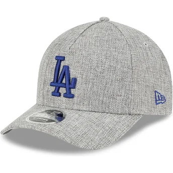 Γκρι καμπυλωτό snapback καπέλο με μπλε λογότυπο 9FORTY M-Crown A Frame Cotton Weave των Los Angeles Dodgers MLB από τη New Era