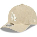 bezowa-czapka-z-daszkiem-typu-snapback-9forty-m-crown-a-frame-cotton-weave-los-angeles-dodgers-mlb-od-new-era