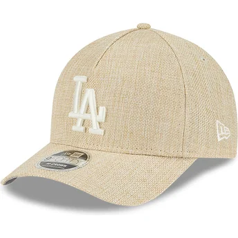 Καπέλο με καμπυλωτό γείσο, μπεζ snapback 9FORTY M-Crown A Frame Cotton Weave των Los Angeles Dodgers MLB από την New Era