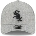 new-era-curved-brim-9forty-m-crown-a-frame-cotton-weave-chicago-white-sox-mlb-grey-snapback-cap