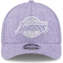 casquette-courbee-violette-snapback-9forty-m-crown-a-frame-cotton-weave-los-angeles-lakers-nba-new-era