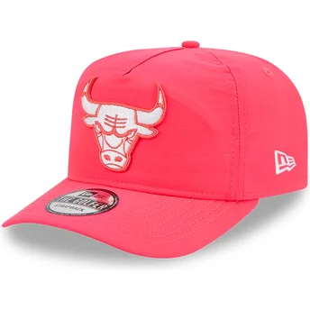 Różowa regulowana czapka z zakrzywionym daszkiem Golfer Everyday Nylon Chicago Bulls NBA New Era