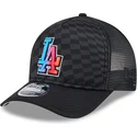 los-angeles-dodgers-mlb-new-era-svart-9forty-m-crown-a-frame-gradient-raceway-truckerkeps
