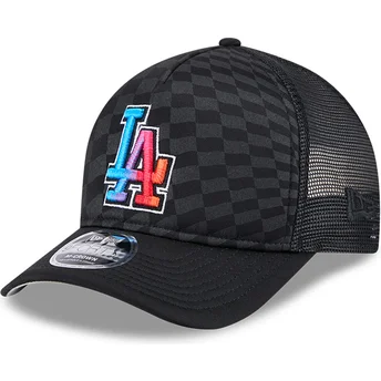 New Era 9FORTY M-Crown A Frame Gradient Raceway Los Angeles Dodgers MLB Black Trucker Hat