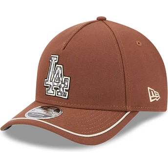 Casquette courbée marron snapback 9FORTY M-Crown A Frame Motorsport Los Angeles Dodgers MLB New Era