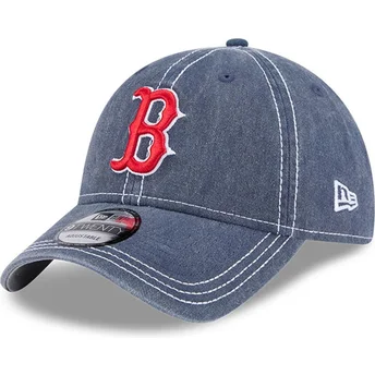 Niebieska zakrzywiona czapka regulowana 9TWENTY Washed Contrast Boston Red Sox MLB od New Era