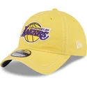 new-era-curved-brim-9twenty-washed-contrast-los-angeles-lakers-nba-yellow-adjustable-cap