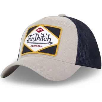 Καπέλο τζόκεϊ γκρι και σκούρο μπλε GRY της Von Dutch