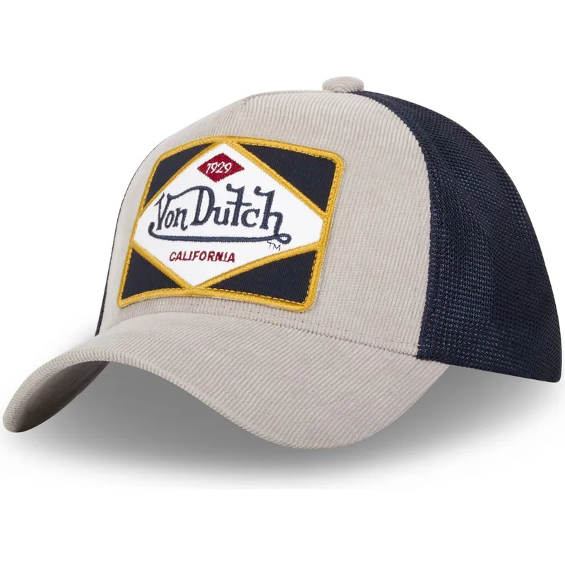 von-dutch-gry-graue-und-marineblaue-trucker-kappe