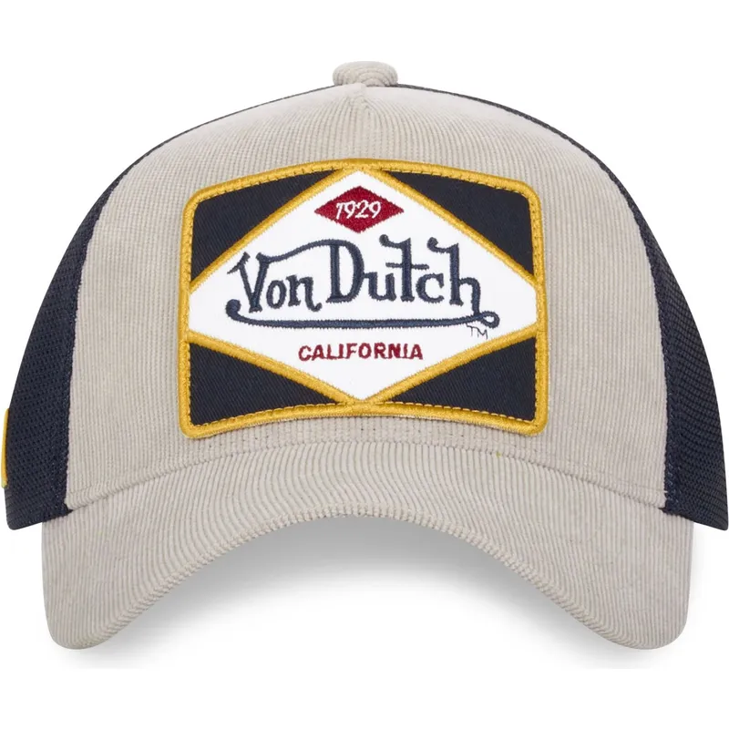 von-dutch-gry-graue-und-marineblaue-trucker-kappe