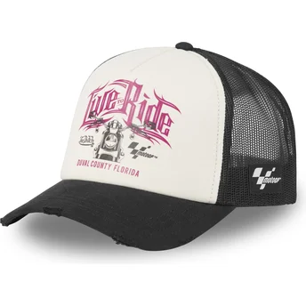 Casquette trucker beige et noire MOTO2 Von Dutch