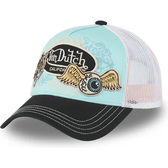 Καπέλο trucker μπλε, λευκό και μαύρο PATCHES08 της Von Dutch
