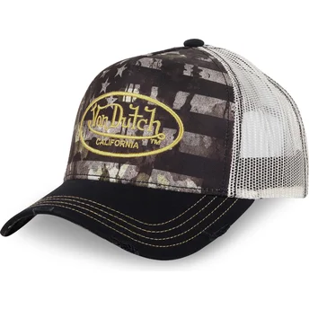 Καπέλο trucker μαύρο και λευκό SUBL02 της Von Dutch