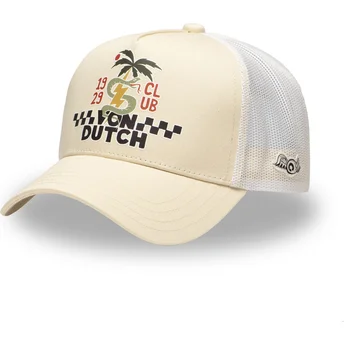 Καπέλο τράκερ μπεζ και λευκό SURF10 της Von Dutch