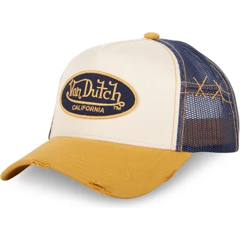 Καπέλο trucker μπεζ, μπλε και κίτρινο USED 05 από Von Dutch