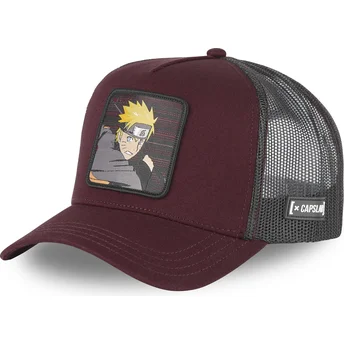 Γκρίζο και σκούρο κόκκινο καπέλο τύπου trucker Naruto Uzumaki CAS NAR2 Naruto από την Capslab