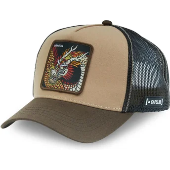 Καπέλο καφέ trucker δράκος DRA Beasts της Capslab