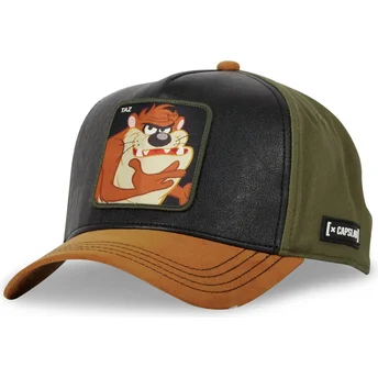 Czarna, zielona i brązowa czapka z daszkiem snapback Diablo z Tasmanii LOO10 TAZ Looney Tunes od Capslab