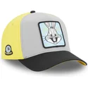 gorra-curva-gris-amarilla-y-negra-snapback-bugs-bunny-loo11-bep1-looney-tunes-de-capslab