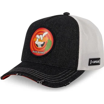 Casquette trucker noire et blanche Bugs Bunny LOO11 HAN Looney Tunes Capslab