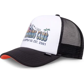 Casquette trucker blanche et noire Do Nothing Club HFT DNC SunDown Djinns