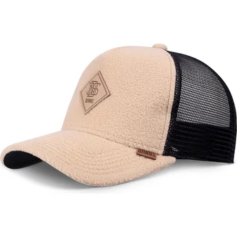 Καφέ και μαύρο καπέλο trucker HFT Pole Fleece της Djinns