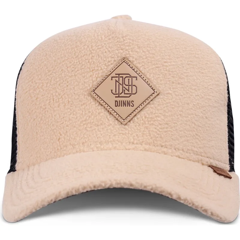 djinns-hft-pole-fleece-braune-und-schwarze-trucker-kappe