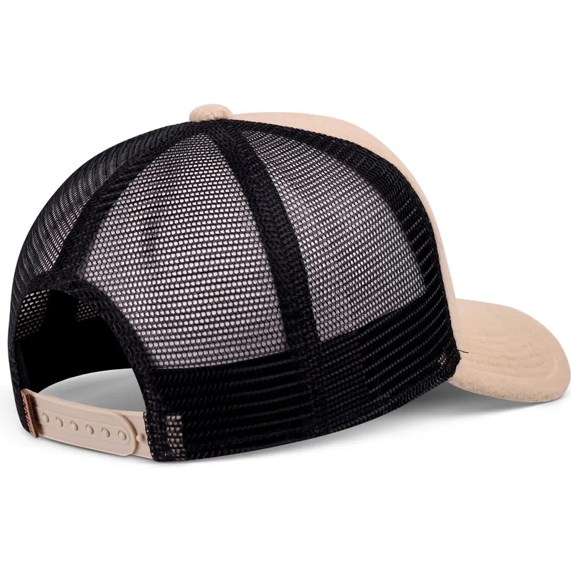 djinns-hft-pole-fleece-braune-und-schwarze-trucker-kappe