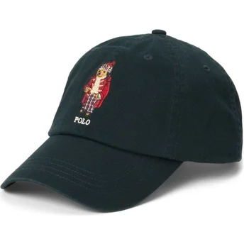 Ρυθμιζόμενο μαύρο καπέλο με καμπύλο γείσο Classic Sport Polo Bear από την Polo Ralph Lauren