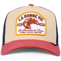 trucker-cap-beige-blau-und-rot-croissant-hft-la-bonne-vie-2-von-djinns