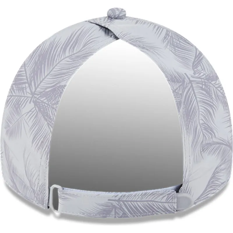 graue-verstellbare-curved-cap-fur-damen-9twenty-leaf-open-back-spring-training-fan-pack-2025-der-new-york-yankees-mlb-von-new-er