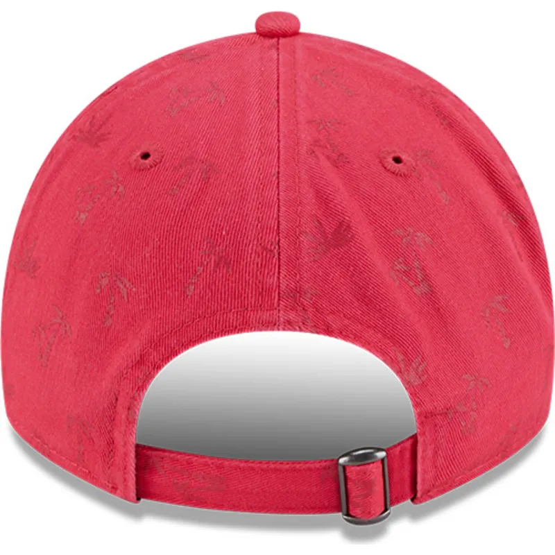 verstellbare-rosa-damenkappe-9twenty-pattern-spring-training-fan-pack-2025-der-new-york-yankees-mlb-von-new-era