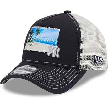 Καπέλο trucker μπλε ναυτικό και λευκό 9FORTY A Frame Patch Spring Training Fan Pack 2025 των New York Yankees MLB της New Era