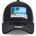 new-york-yankees-mlb-new-era-9forty-a-frame-patch-spring-training-fan-pack-2025-marineblau-weisse-trucker-kappe