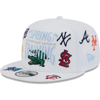 Λευκό επίπεδο καπέλο snapback 9FIFTY Scatter Spring Training Fan Pack 2025 της MLB Grapefruit League Logo της New Era