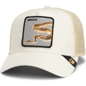 casquette-trucker-beige-serpent-menace-deadly-companion-core-canvas-the-farm-goorin-bros