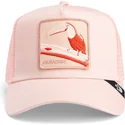 rozowa-czapka-trucker-z-tukanem-paradise-toucan-mirage-chroma-wave-the-farm-od-goorin-bros