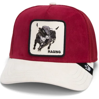Κόκκινο καπέλο τύπου trucker με ταύρο The Suede Bull Global Core Micro Suede The Farm από Goorin Bros.