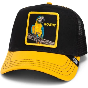 Casquette trucker noire et jaune perroquet The Rowdy Bird Fab Farm Goorin Bros.