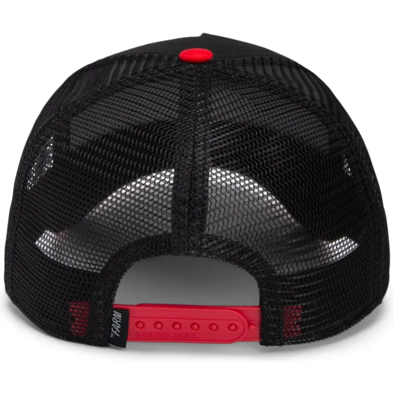 czapka-trucker-czarno-czerwona-koza-the-goat-steer-fab-farm-od-goorin-bros