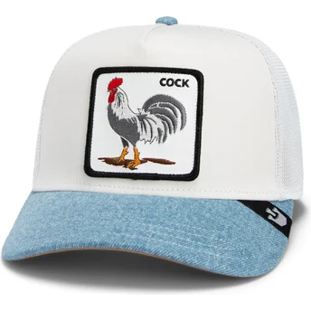 Καπέλο τράκερ λευκό και μπλε κόκορας Cock Rooster Fan Institution Ball Club Global Core Denim The Farm από Goorin Bros.