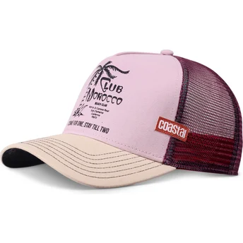 Casquette trucker rose et beige Club Morocco HFT Coastal