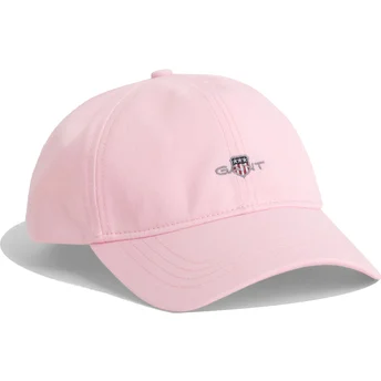 Ροζ ρυθμιζόμενο καπέλο με καμπύλη Shield Cotton Twill California Pink από την Gant