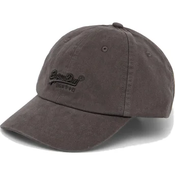 Ρυθμιζόμενο μαύρο καπέλο με καμπύλη Vintage Embroidery Vintage Black της Superdry