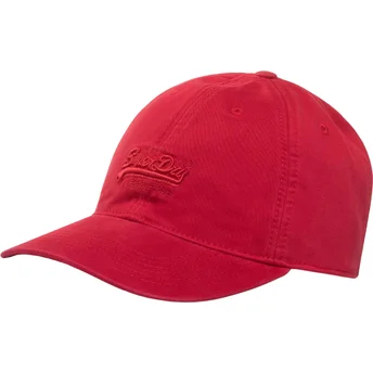 Καπέλο καμπυλωτό κόκκινο ρυθμιζόμενο Vintage Embroidery Optic Pitch της Superdry