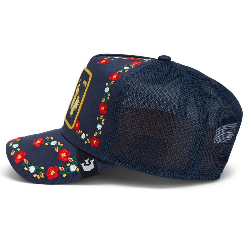 goorin-bros-schmetterling-hyper-aktive-flora-fauna-the-farm-navy-blau-trucker-hut
