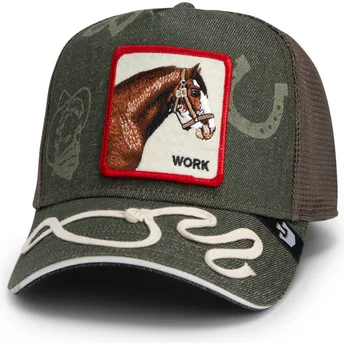 Goorin Bros. Zielona Czapka Trucker Work Double Shift Horse Play The Farm