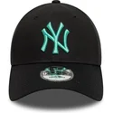 new-era-new-york-yankees-mlb-9forty-league-essential-svart-justerbar-bojd-keps-med-bla-logga