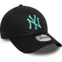 new-era-new-york-yankees-mlb-9forty-league-essential-svart-justerbar-bojd-keps-med-bla-logga
